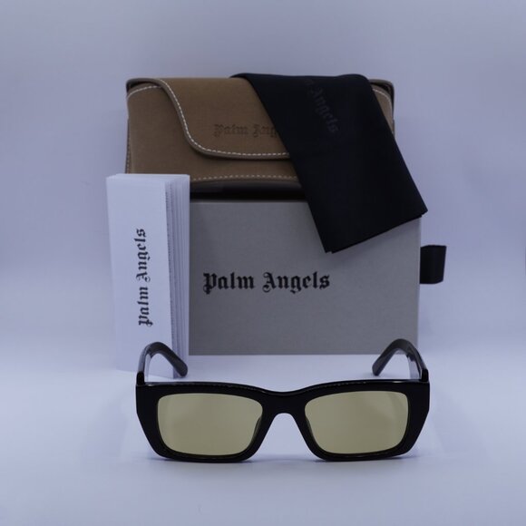 Palm Angels PERI002 PALM 1018 Rectangle Sunglasses - Black/Yellow - Picture 3 of 10